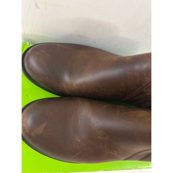 Clark’s ankle boots dark tan size animal size 10 elastic slip on - Picture 3 of 9